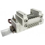 SMC solenoid valve 4 & 5 Port VQ VV5Q12-S, 1000 Series, Base Mounted Manifold, Non Plug-in, Serial Transmission Unit